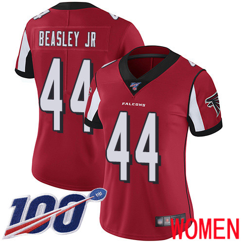 Atlanta Falcons Limited Red Women Vic Beasley Home Jersey NFL Football #44 100th Season Vapor Untouchable->women nfl jersey->Women Jersey